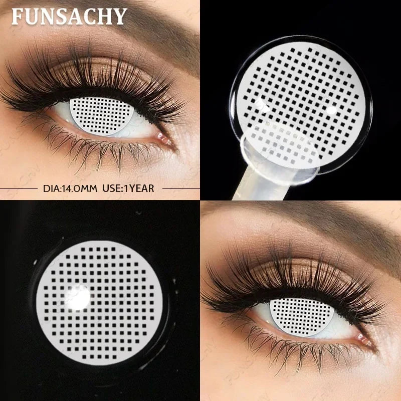 Halloween Makeup Cosplay White Lens Cosplay Contact Lens Beauty Cosmetics Colored Contacts Black Lenses Circle Red Lens