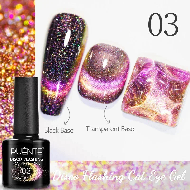 7.5ML Amber Moonlight Cat Magnetic Gel Nail Polish WaterLight Cat Eye Gel Soak Off Semi-Permanent Nail Art Varnish For Manicure