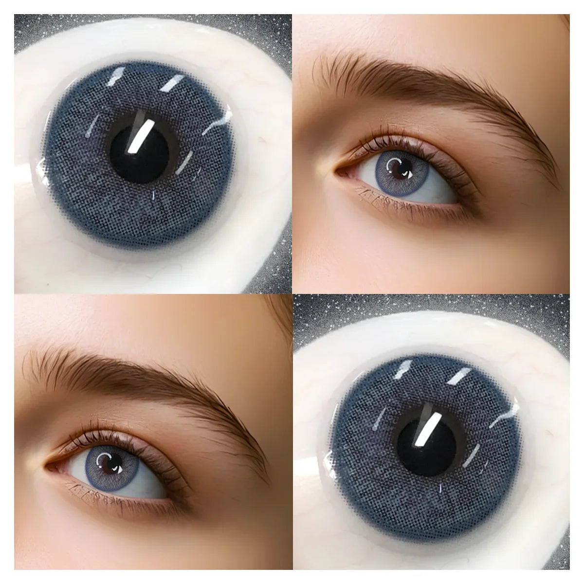14.2mm Yearly Disposal Colored Contact Lenses Enlarging Effect Soft Lens For Daily Makeup Eye Contacts