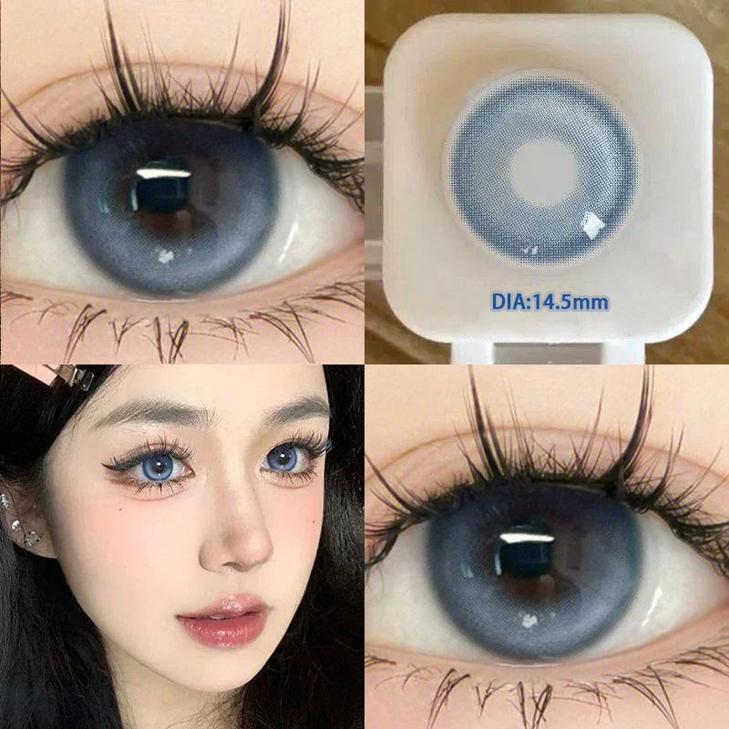 Colored Lenses For Eyes with Diopter Myopia Eyes Contacts Lens Beauty Pupil 1 Pair Natural Cosmetics Yearly New
