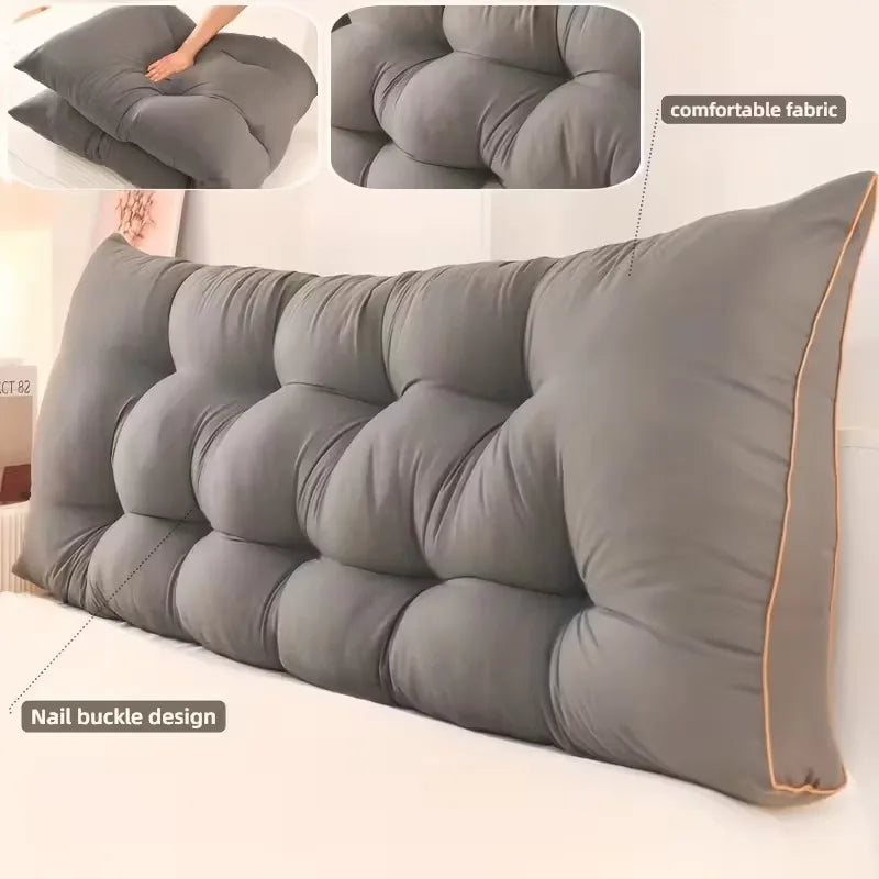 Large Bed Cushion Double-Layer Backrest & Lumbar,Contemporary Triangular Wedge Cushion for Headboard and Sofa Backrest Support