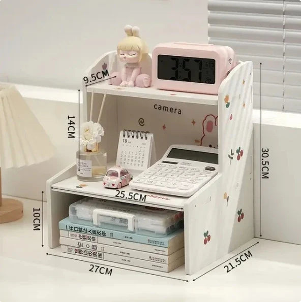 INS Stationery Desk Organizer Stackable Desktop Storage Box Clear Plastic Office Supplies Jewelry Storage Case for Books Sundry