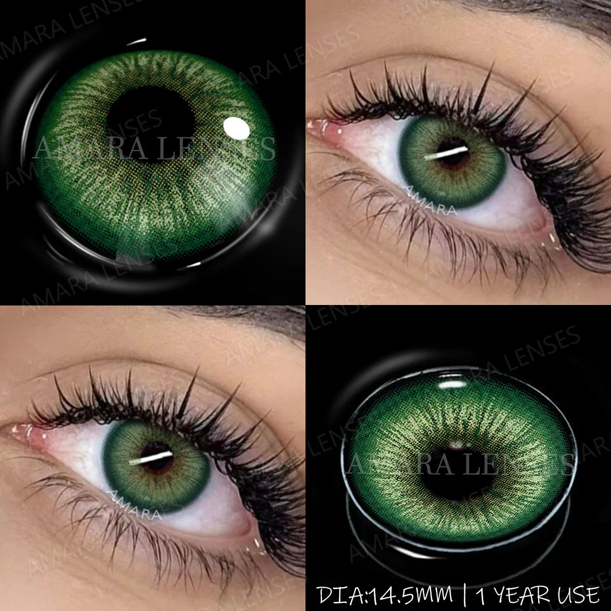 1 Pair NEW Colored Pupils Makeup Green Contact Lenses Beauty Women Colored Pupils Cosmetic Brown Natural Pupils