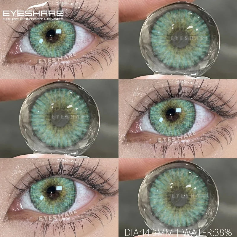 2Pcs Gray Color Contact Lenses For Eyes Natural Eye Brown Color Lens Cosmetic Soft Eye Lenses Beauty Pupils Blue Lenses