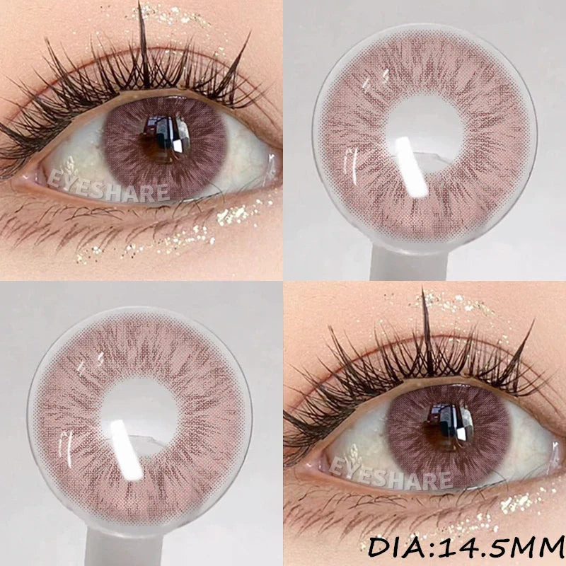 1 Pair Color Contact Eye Color Lenses Makeup Natural Brown Lens Cosmetics Gray Eyes Lenses Woman Makeup Blue Beauty Con