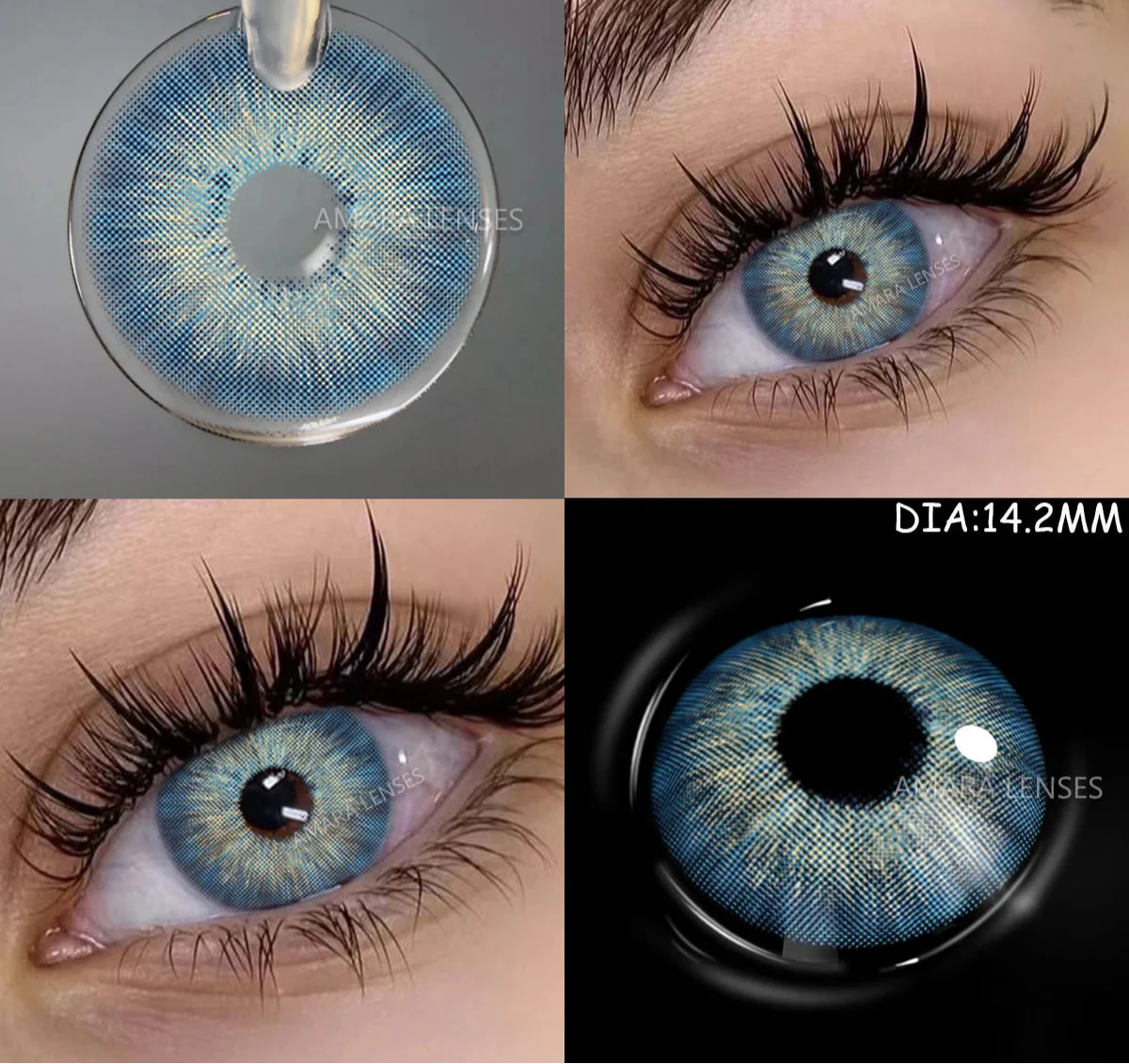 Color Contact Lenses For Eyes 1pair Yearly Natural Eye Color Lens Cosmetic Soft Eye Lenses Beauty Pupils with Lens Case