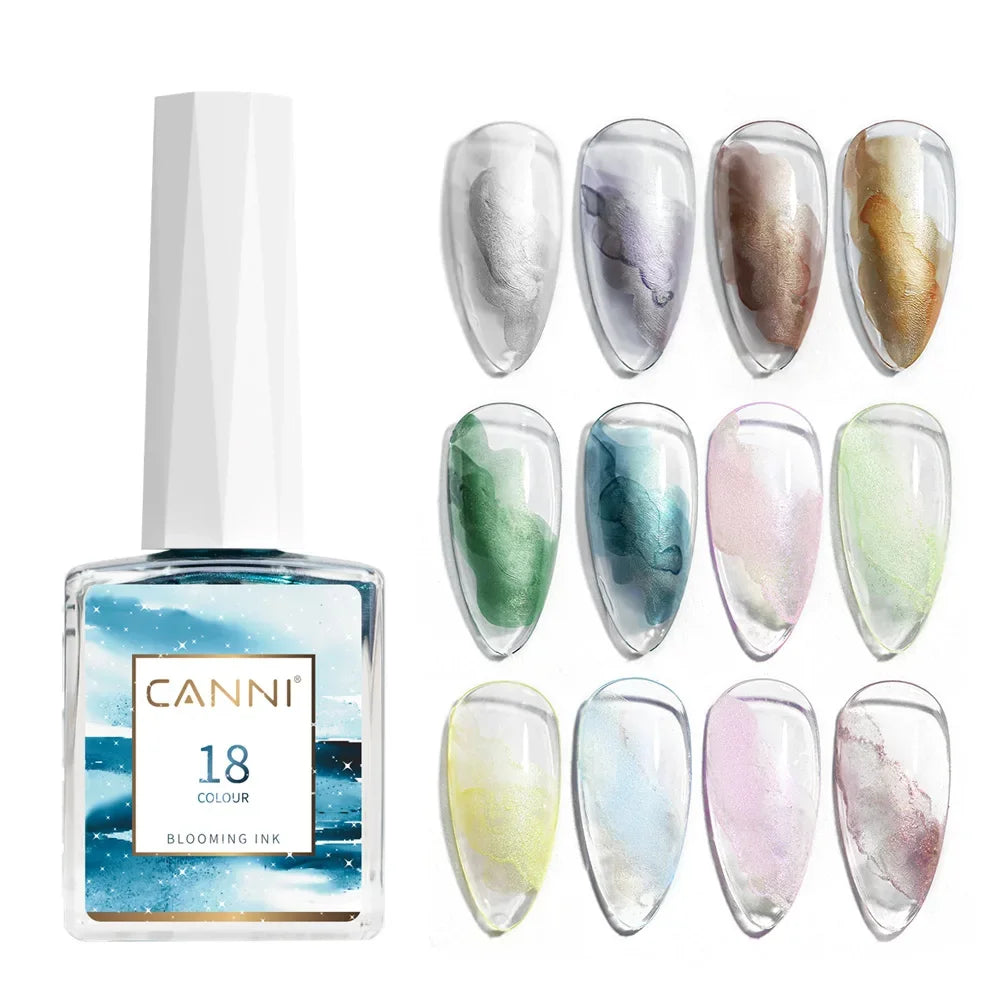 9ml Blooming Nail Polish Air Dry Watercolor Marble Gel Nail Liquid Venalisa Smoke Bubble Varnish Gradient Painting Ink