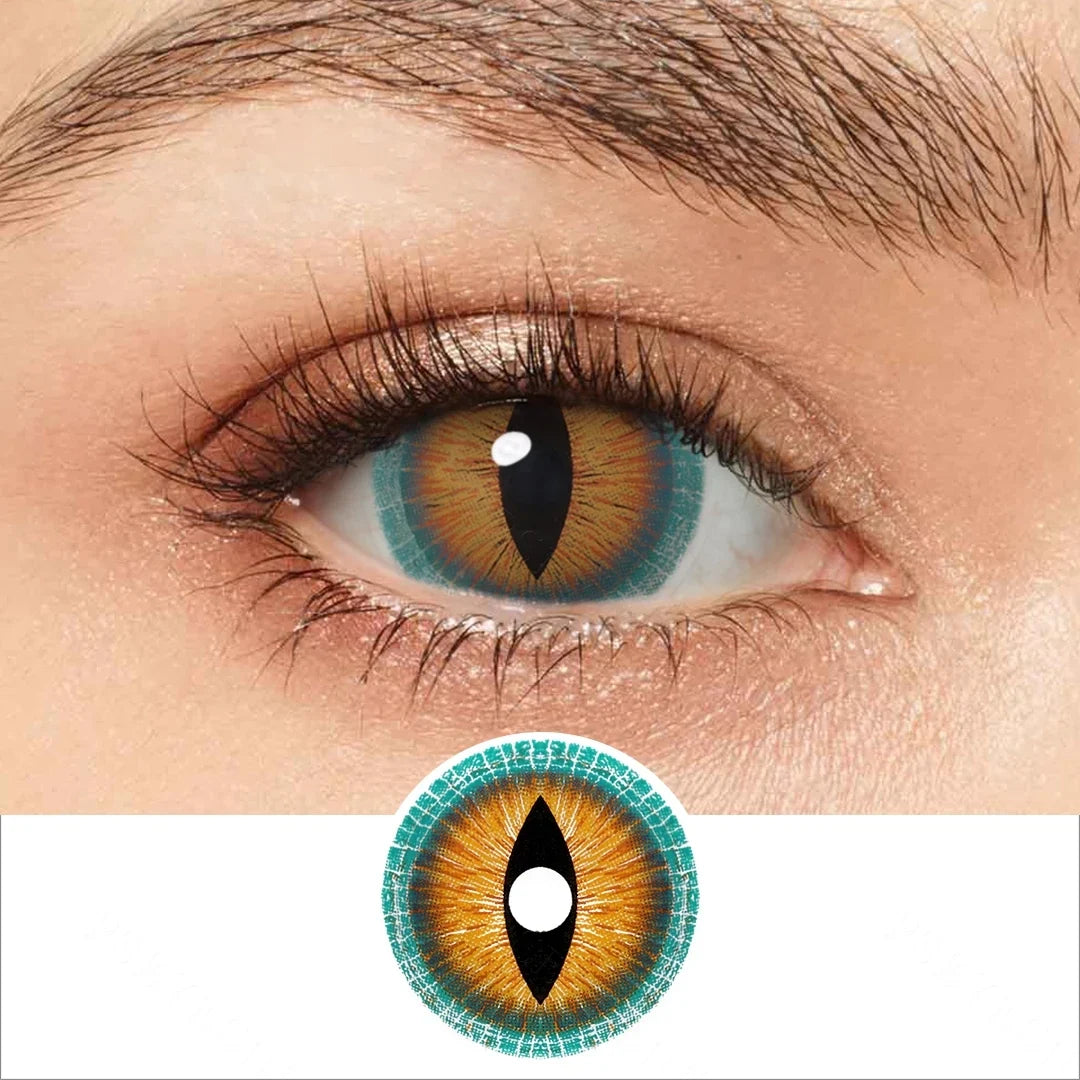 17MM Color Halloween Contact Lenses For Eye Green Cat‘s Eye Red Blue Lenses Cosplay Contact Lenses Eyes Beauty Makeup