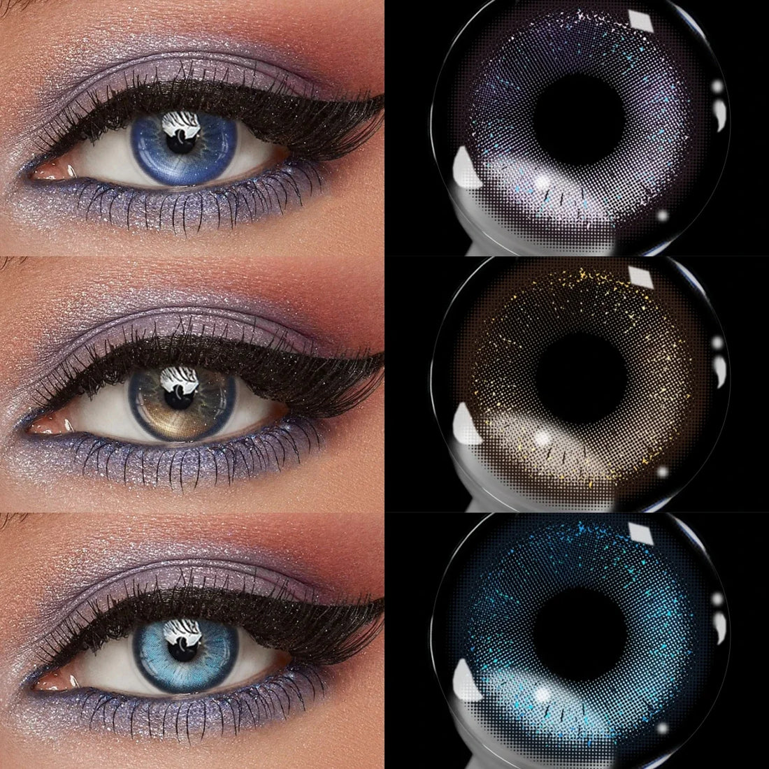 Yearly Plano & Colored Contact Lenses Firefly Brown Natural Prescription Soft Lens Daily Eye Beauty Eyewear