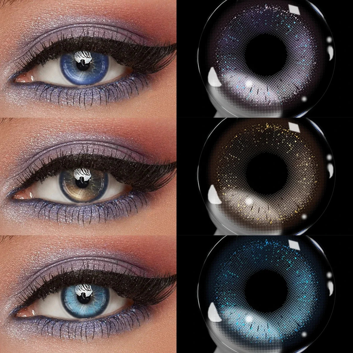 Yearly Plano & Colored Contact Lenses Firefly Brown Natural Prescription Soft Lens Daily Eye Beauty Eyewear