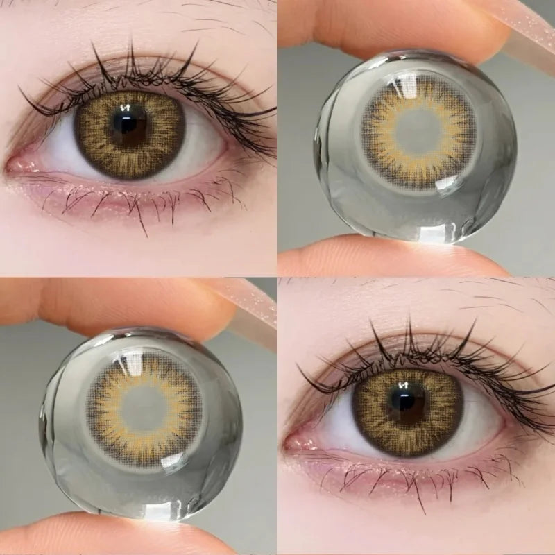 1 Pair Color Contact Lenses For Eyes Natural Gray Blue Beautiful Pupil Soft Natural Accessories Yearly Cosmetic Pupils
