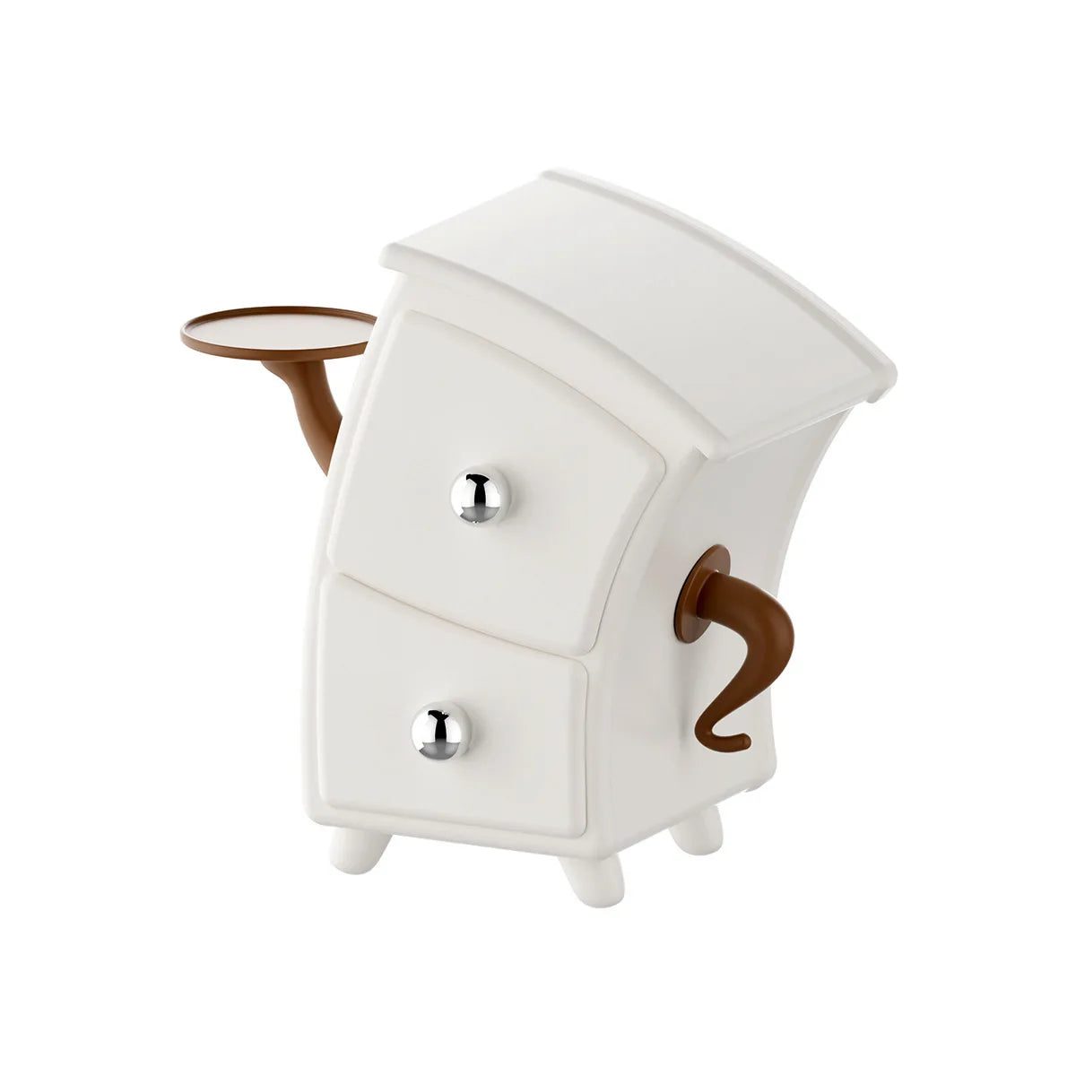 Whimsical Cartoon - Style Storage Box with 2 Drawers & Side Tray Organizer for Bedroom Desk Small Items Like Jewelry Cosmetics
