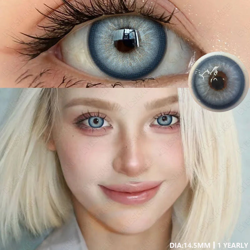 Natural Color Lens Eyes 1Pair Brown Color Contact Lens For Eyes Yearly Use Eyes Blue Eye Contacts Green Contact Lenses