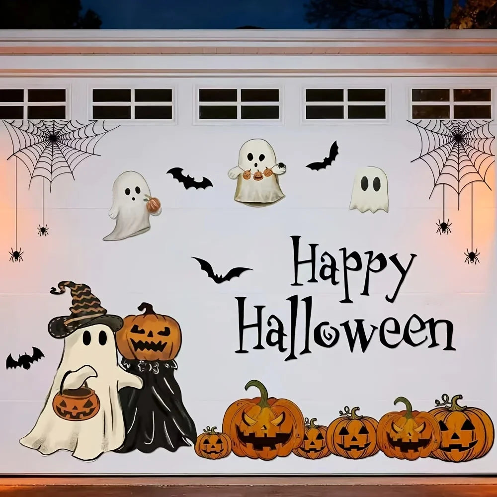 Halloween Garage Door Stickers Car Decals for Family Party Decor Garage Door Vehicle Wall Decorations Easy Application