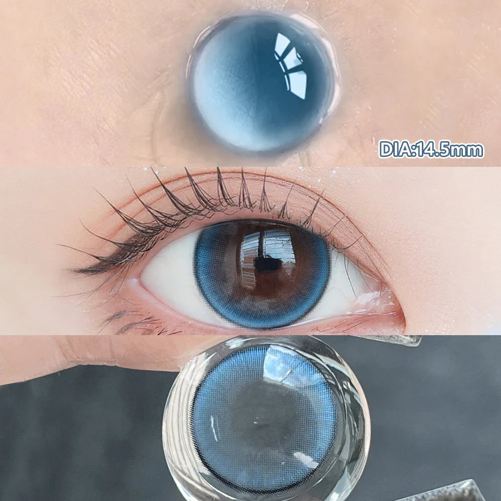Natural Purple Contact Lenses for Eyes Myopia Beauty Eye Lenses Fashion Color Pupils 2pcs/pair Blue Lens Brown Lenses