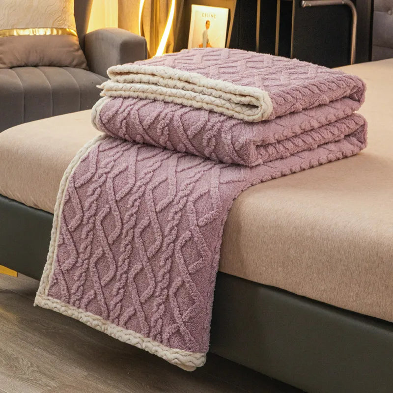 Plaid Bed Blanket Children Adults Warm Winter Blankets Soft Bedspread Fleece Throw Sofa Cover Fluffy Sheets Blankets For Beds