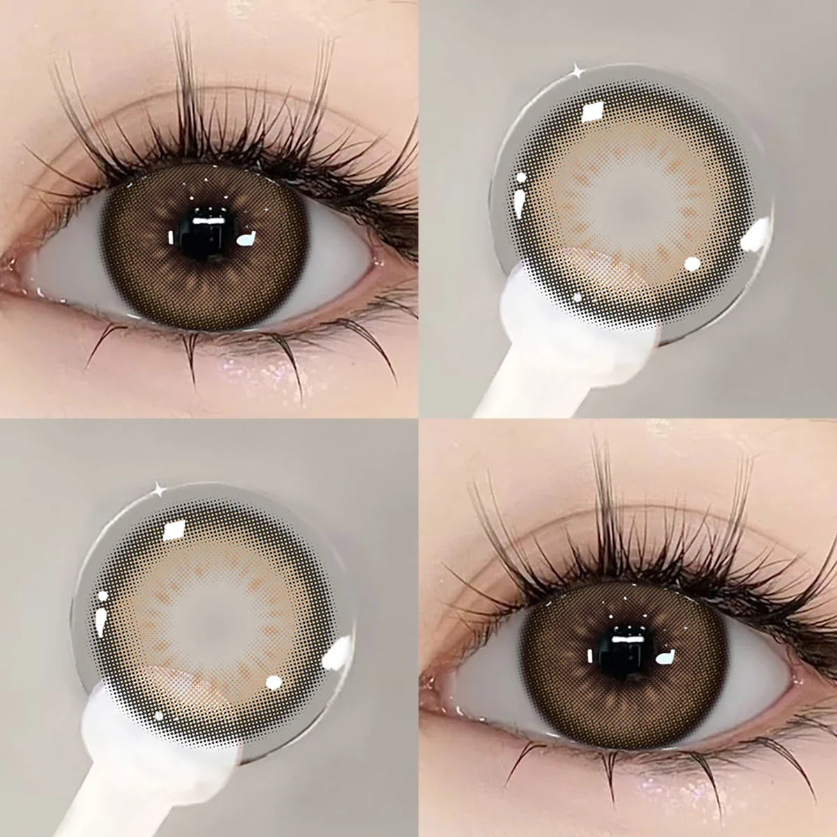 0~-6.00 Natural Korean Lenses 1Pair Colored Contact Lenses Brown Lenses Blue Eye Fashion Lenses