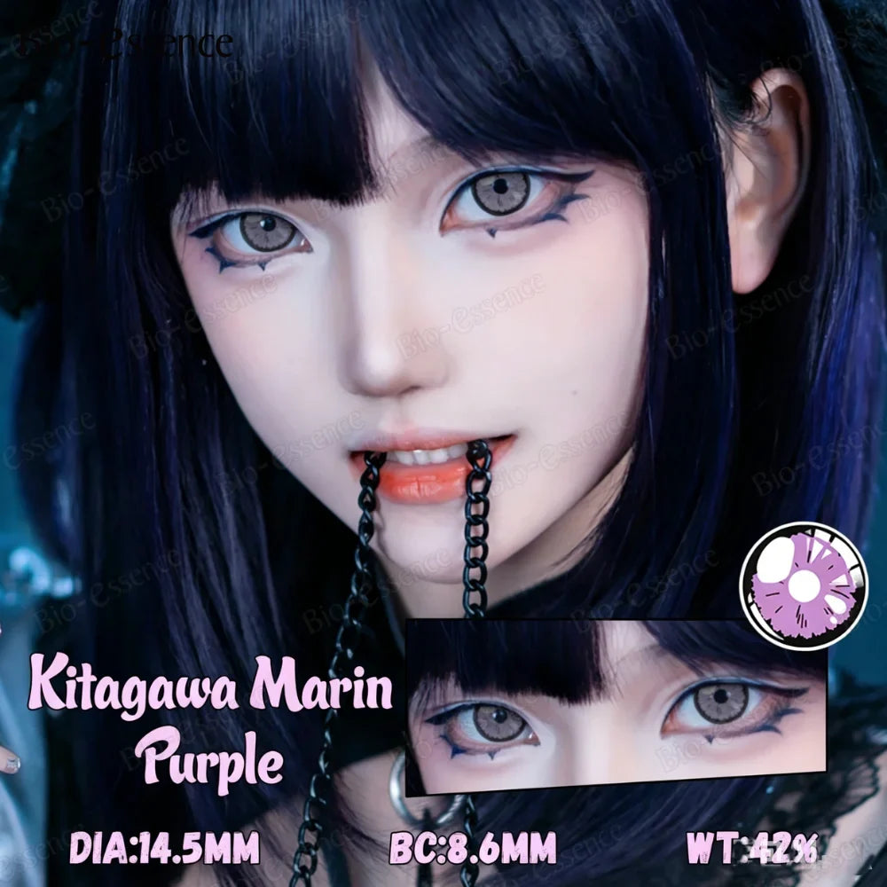 Anime Cosplay Contact Lenses Purple Lenses Halloween White Lenses Dragon Eye Cosplay Lenses Colored Pupils for Party