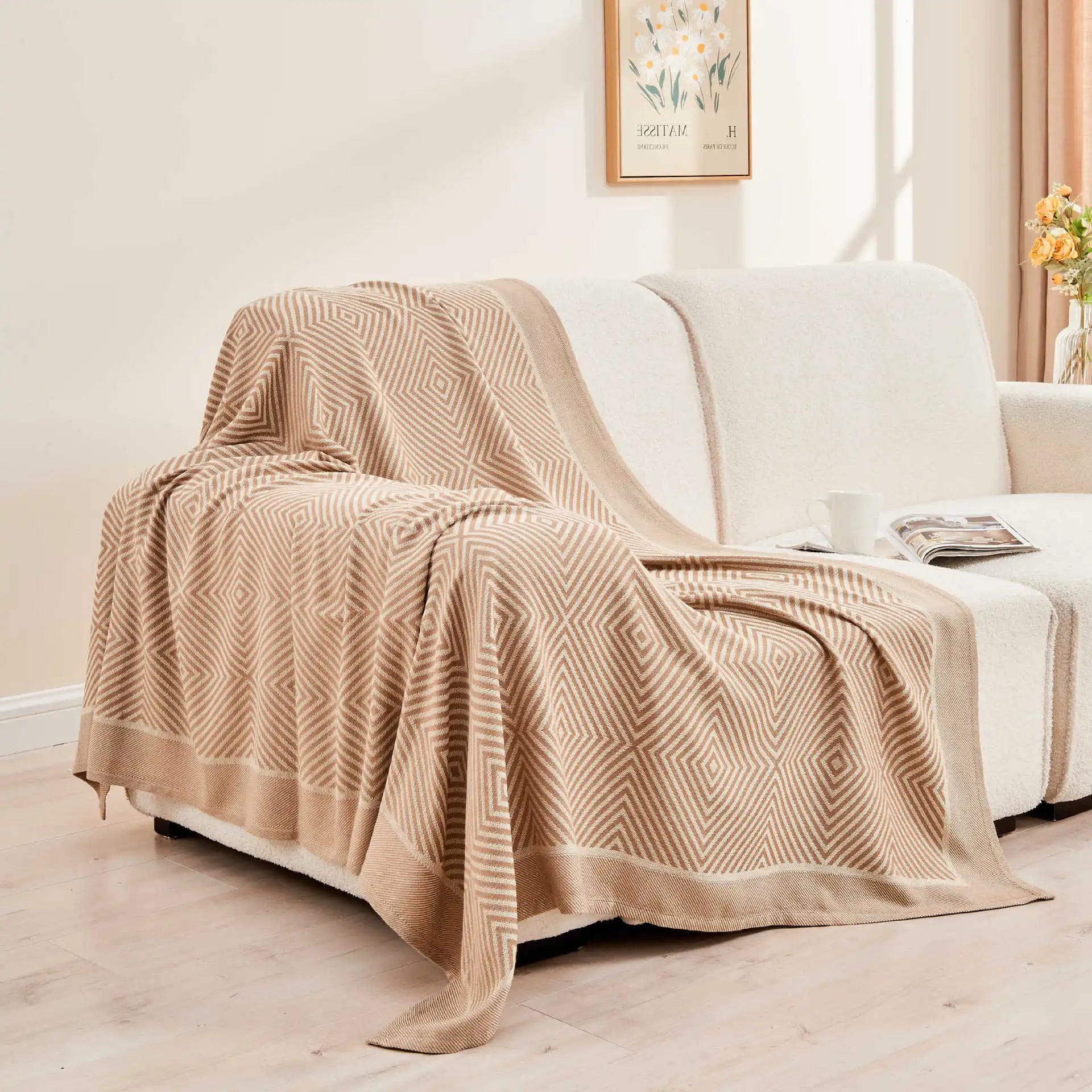 Airline First Class Cabin Blanket Cover Jacquard Airplane Office Nap Bed Throw Blanket Outdoor Portable Plaid Coraline Blankets
