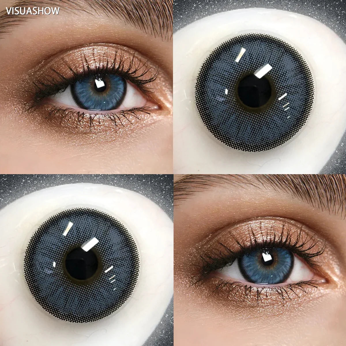 Brown 14.50mm Natural Colored Contact Lenses with Prescription 6 Months Disposable Soft Lens for Eye Cosmetic