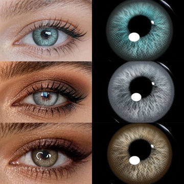 14.5mm Half Year Colored Contact Lenses Natural Earth Tone Hydrating Soft Lenses for Daily Look Eye Beauty