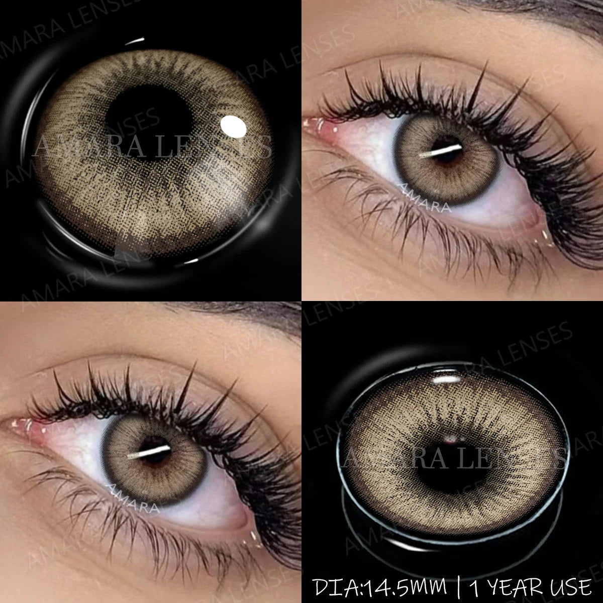 1 Pair NEW Colored Pupils Makeup Green Contact Lenses Beauty Women Colored Pupils Cosmetic Brown Natural Pupils