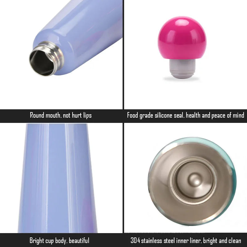 500ML INS Thermos Cup For Childrens Double Stainless Steel Vacuum Flasks Outer Camping Sports Drinkware Student's WATER BOTTLE