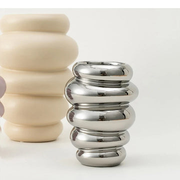 Ceramic Vase Matte Irregular Tabletop Flower Arrangement Device Hydroponic Vases Home Decoration