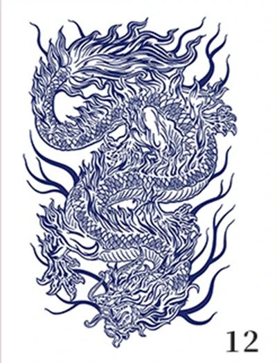 Dragon Juice Ink Tatouage Semi Permanent Temporary Tattoo Stickers Waterproof Lasting Tatuajes Temporales Hombre Art Fake Tattoo
