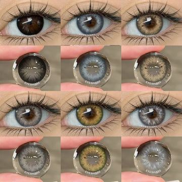 1 Pair Color Contact Lenses for Eyes Color Eye Lens Blue Eye Lenses Brown Lenses Gray Pupils Lens Yearly Green Contacts