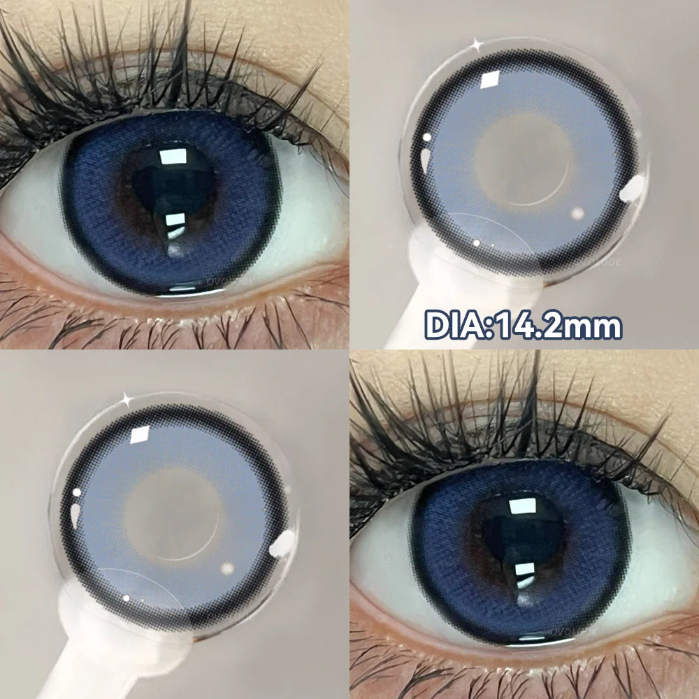 2pcs Cyberpunk Blue Contact Lenses for Eyes Fashion Color Pupils Beauty Eye Color lenses Natural Gray Lens Myopia Lenses