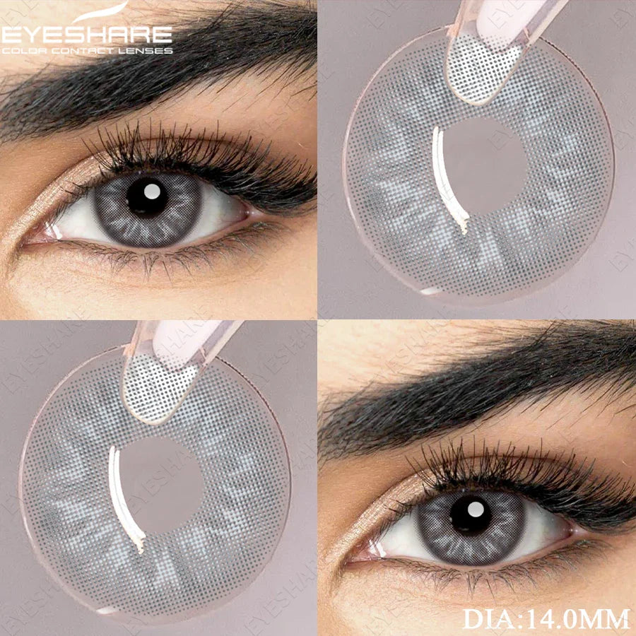 Blue Contact Lenses Colored Contacts for Eyes 1 pair Brown Eye Lenses Gray Lenses Yearly Cosmetic Makeup Eye Contacts