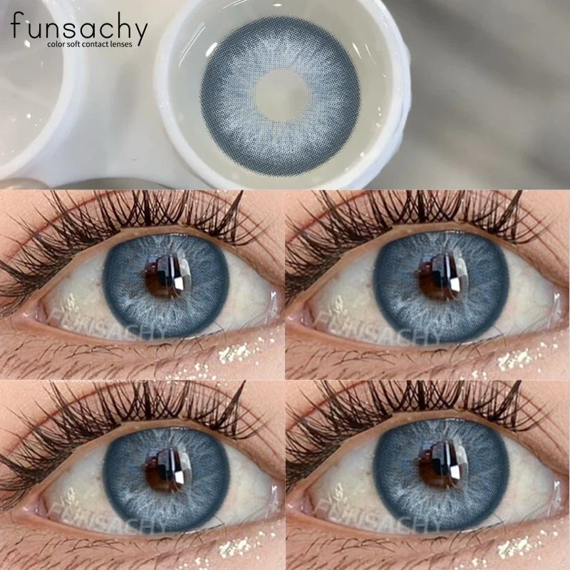 Natural Brown Contact Lense for Eyes Colorcon Blue Lenses Beautiful Gray Pupils Cosmetics Yearly Soft Eyes Contact Lens