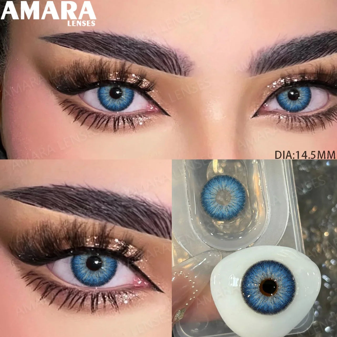1 Pair Gray Color Contact Lenses for Eyes 14.5mm Fashion Contact Lenses Brown Natural Contact Lenses Gray Soft Lens