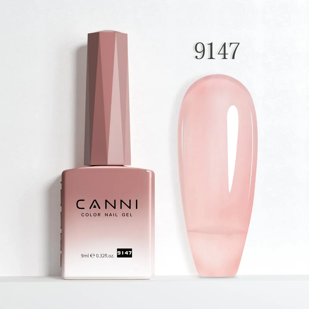 Nail Gel Polish HEMA FREE Translucent Jelly Gel Varnish Semi Transparent Super Glossy Ultra Consistency Round Shape Brush