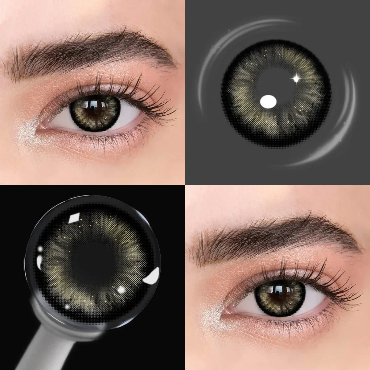 Ash Blue Colored Contact Lenses  1Pair Yearly Butterfly Violet Natural Small Pupil Contact Lenses For Summer Autumn