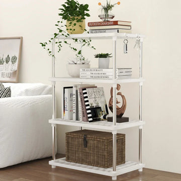 Simple Kitchen Storage Organizer Shelf White Bathroom 3 Layer Storage Rack Kitchen Spice Storage Racks Household Sundries Rack
