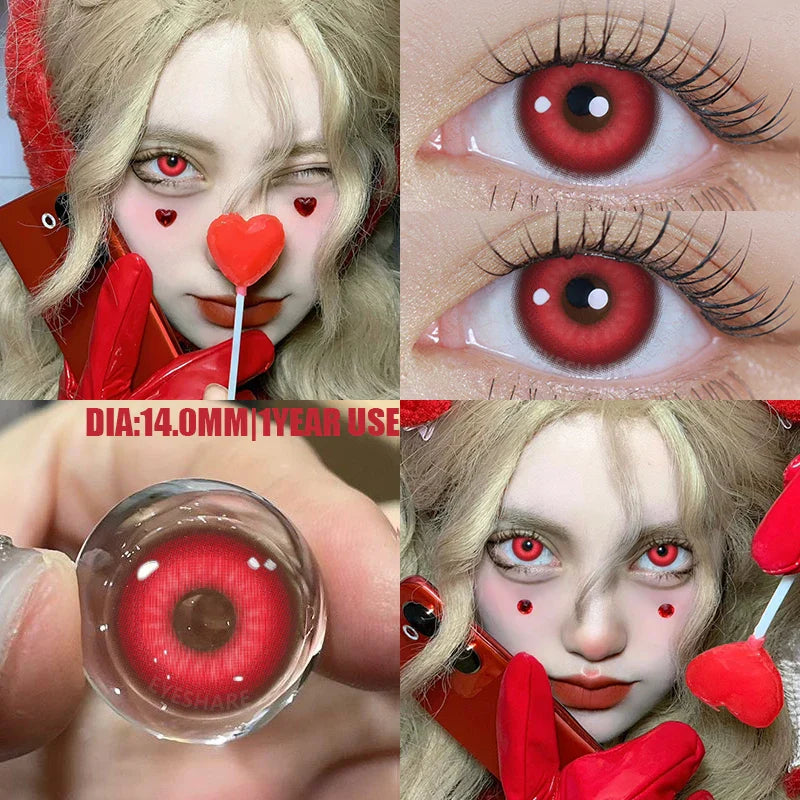 2pcsCosplay Anime Eyes Lenses for Eyes NEBULA Makeup Sharingan Beauty Contact Lenses Eye Cosmetic Color Lens Eyes
