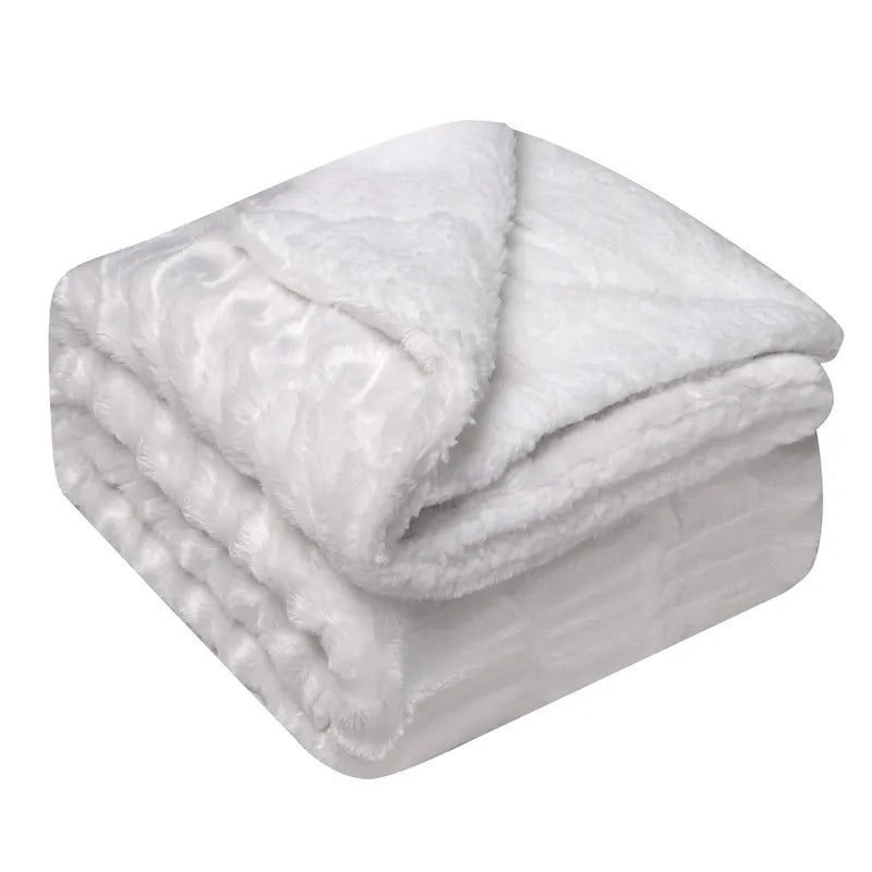Solid Color Sherpa Lambskin Kids Sofa Couch Blanket Plaid Beach Bathing Wraps Hotel Restaurant Plaids Home Decor