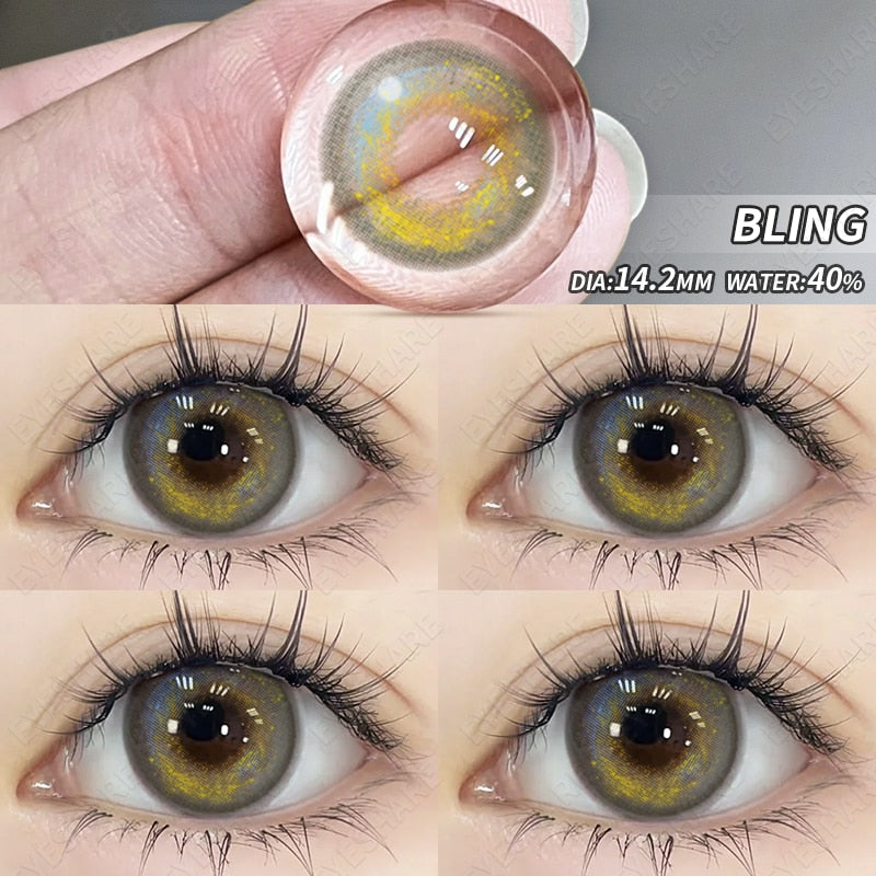 Eye Contact Lenses 2pcs/pair DIAMOND Color Contact Lens Eye Color Cosmetic Color Contact Lens Beauty Eye Makeup