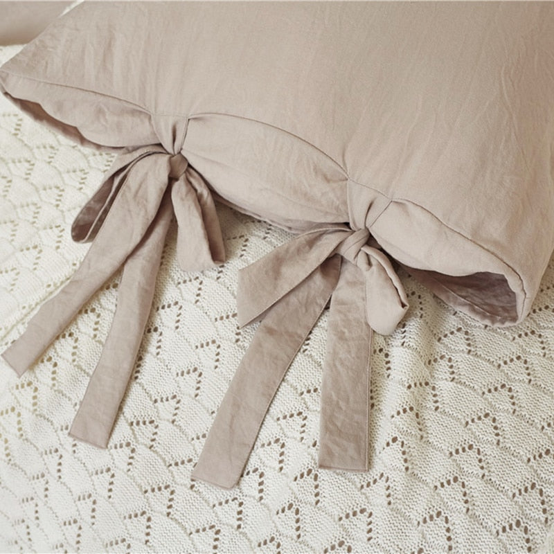 Bowknot Lace Up Duvet Cover Set Queen Butterfly Bowtie twin King Size Blanket Comforter Covers Soft Cozy Bed Sets