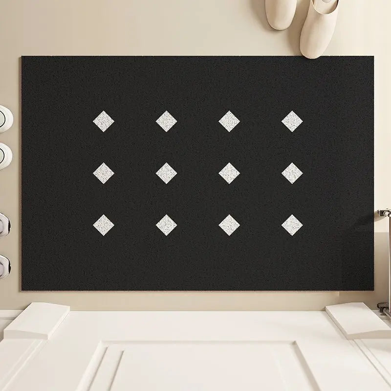 Minimalist Dot Pattern Wire Loop Mat Non-Slip Washable Dirt-Trapping Rug for Entryway Living Room Office