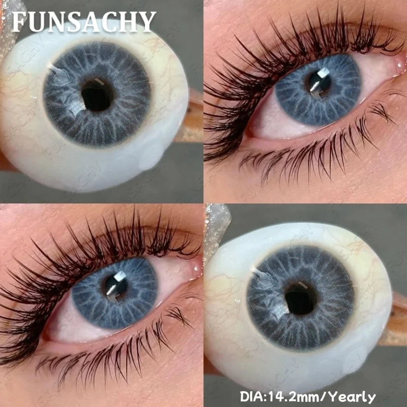 1 Pair Brown Color Contact Lenses for Eyes Big Eyes Natural Lenses Beautiful Pupils Cosmetics Gray Lens Color Women