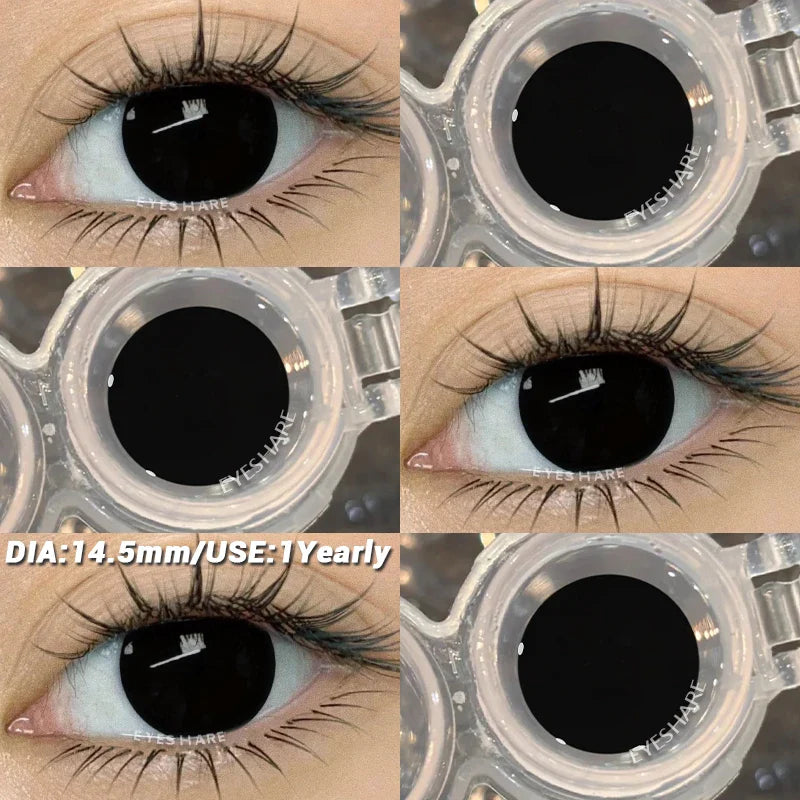 Halloween cosplay color contact lenses for eyes black/red/white Anime Accessories colorful fashion lenses