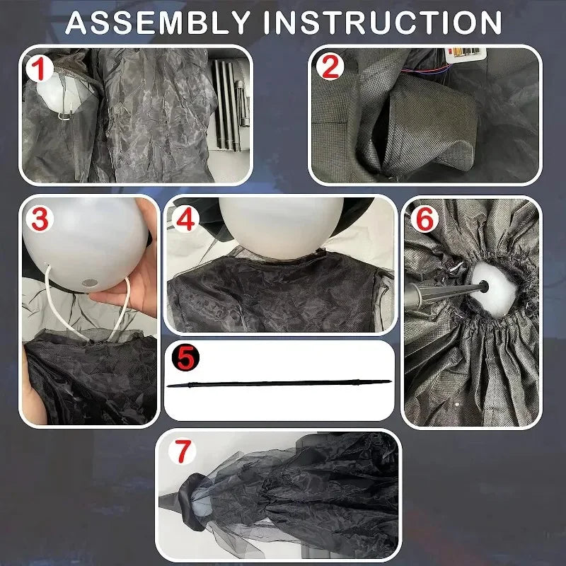 Interactive Light-Up Witch Decoration with Motion Sensor Scary Sound Effects Creepy Animated Prop for Haunted House Halloween