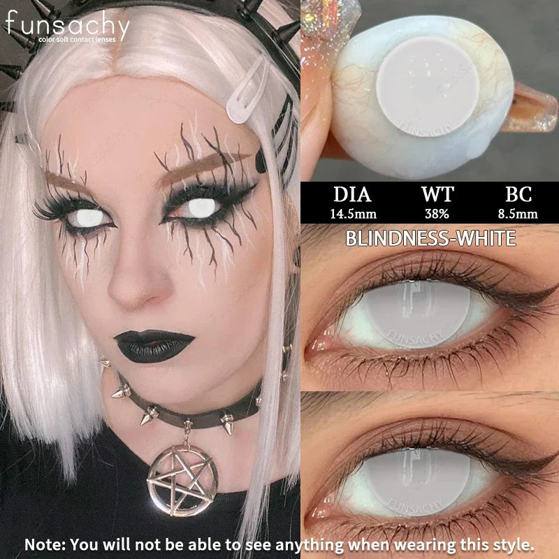 1 Pair Cosplay Contact Lenses for Eyes Anime Crazy Cosplay Contact Lens for Halloween 6 Months Cosmetics Lens