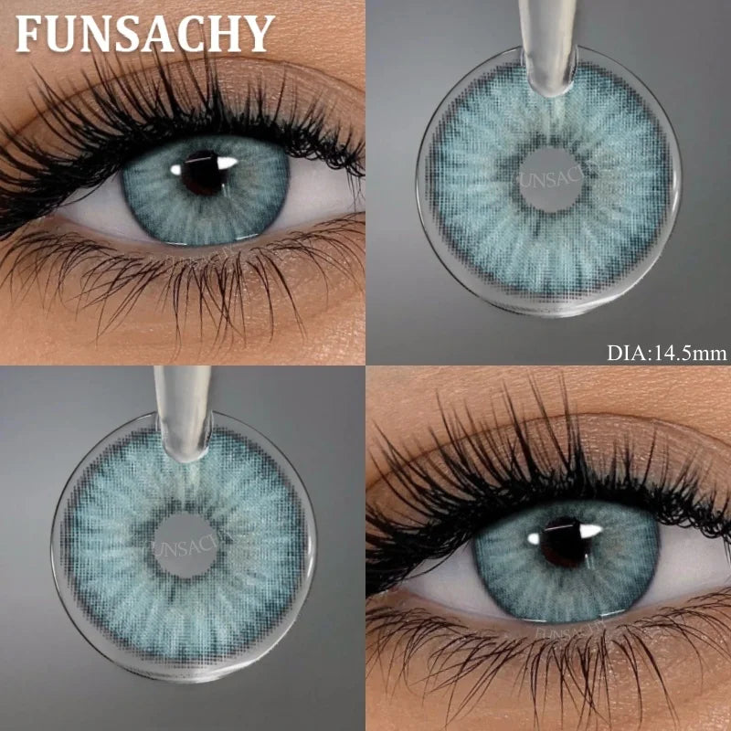 1 Pair Black Color Contact Lenses Brown Grey Beauty Soft Contact Lenses Yearly Fast Shipping Beauty Pupils Cosmetics