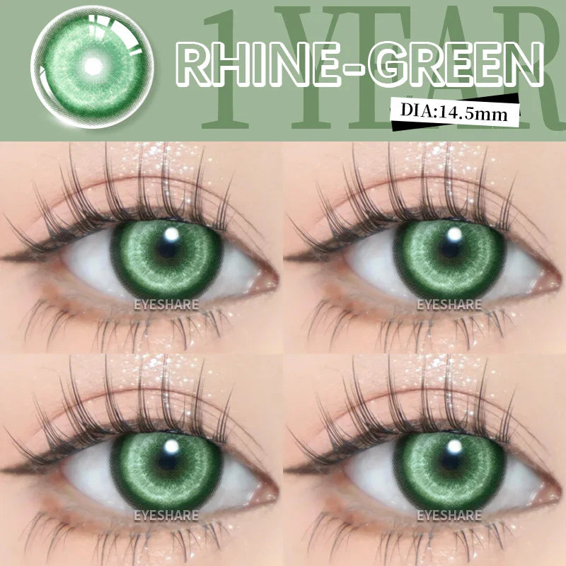 Helloween Hot Selling 2pcs Colored Contact Lenses Green Eye Lens Yearly Cosplay Blue Makeup cosplay Anime Accessories