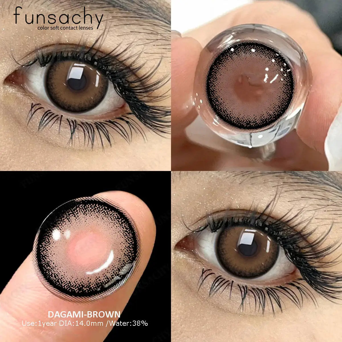 Color Contact Lenses for Eyes 1 Pair Gray Fashion Cosmetic Lenses Green Pupils Gray Natural Eye Contacts Women Eye Lens