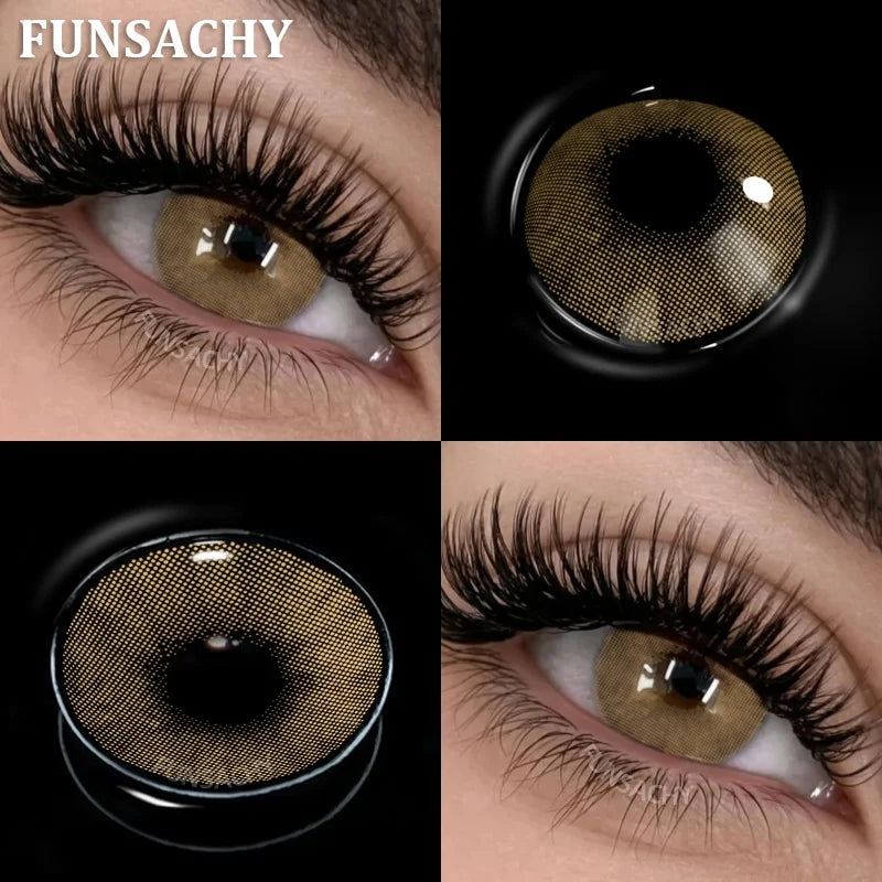 New Contact Lenses Natural Brown Eye Makeup Contacts Grey Color Lens Korean Softlens Yearly Cosmetics for Women